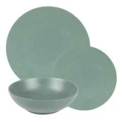 Table Passion Assiettes Plates Service D'assiettes 18 Pièces En Grès Bleu