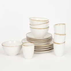 Mica Decorations Assiettes Plates Service De Table 16 Pièces En Céramique Blanc 8 Mica Decorations Assiettes Plates Service De Table 16 Pièces En Céramique Blanc -Assiettes Soldes Magasin service de table 16 pieces en ceramique blanc 2