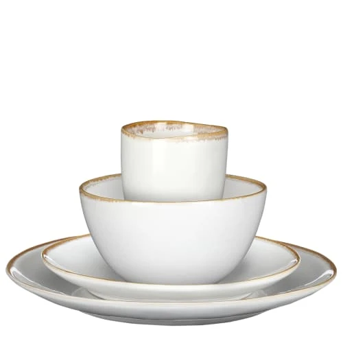 Mica Decorations Assiettes Plates Service De Table 16 Pièces En Céramique Blanc 1 Mica Decorations Assiettes Plates Service De Table 16 Pièces En Céramique Blanc