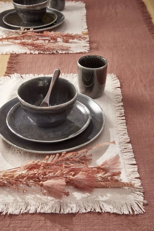 Mica Decorations Assiettes Plates Service De Table 16 Pièces En Céramique Noir 2 Mica Decorations Assiettes Plates Service De Table 16 Pièces En Céramique Noir – Image 2