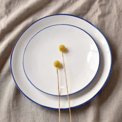 Maison Tilleul Set De 4 Assiettes à Dessert Céramique Blanc -Assiettes Soldes Magasin set de 4 assiettes a dessert ceramique blanc 4